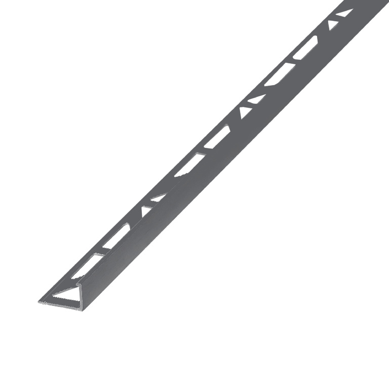 Profil drept, 10 mm, aluminiu, gri inchis