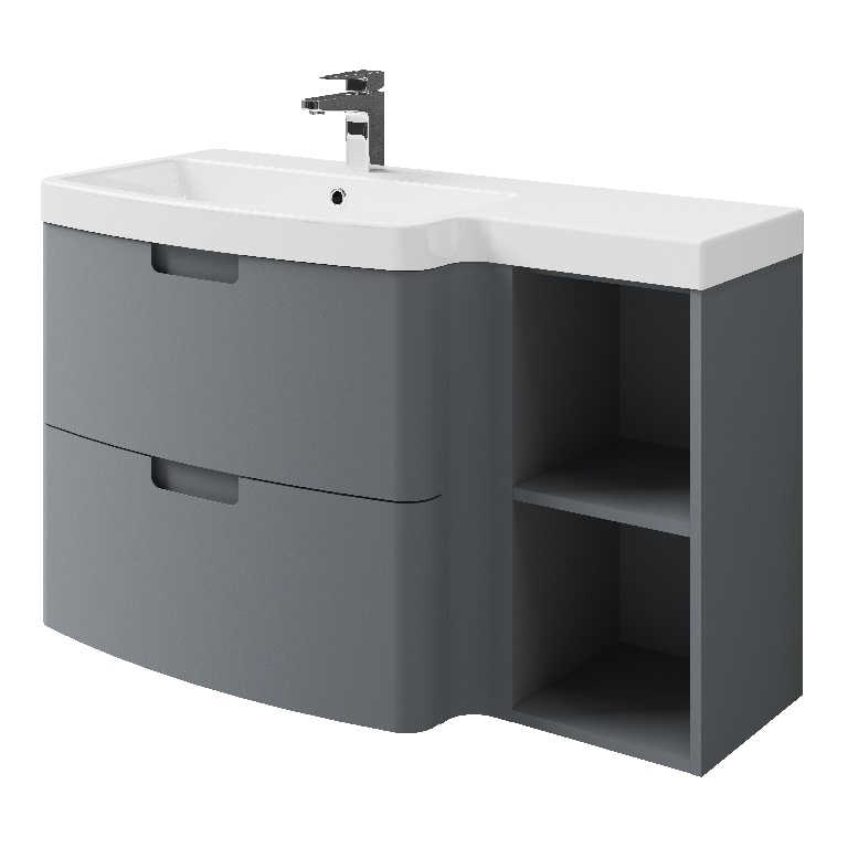 Masca lavoar GoodHome Himalia, suspendata, 105 x 45 x 60 cm, gri