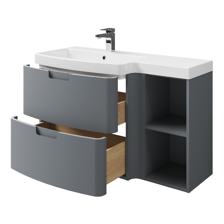 Masca lavoar GoodHome Himalia, suspendata, 105 x 45 x 60 cm, gri