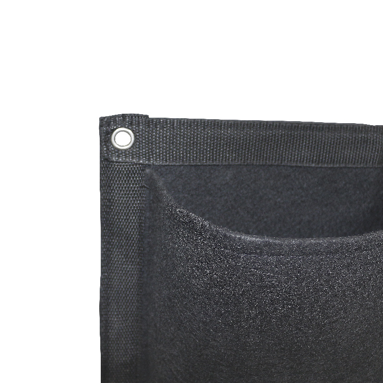 Suport flori vertical din material textil, negru, forma patrata, 72 cm inaltime  Verve