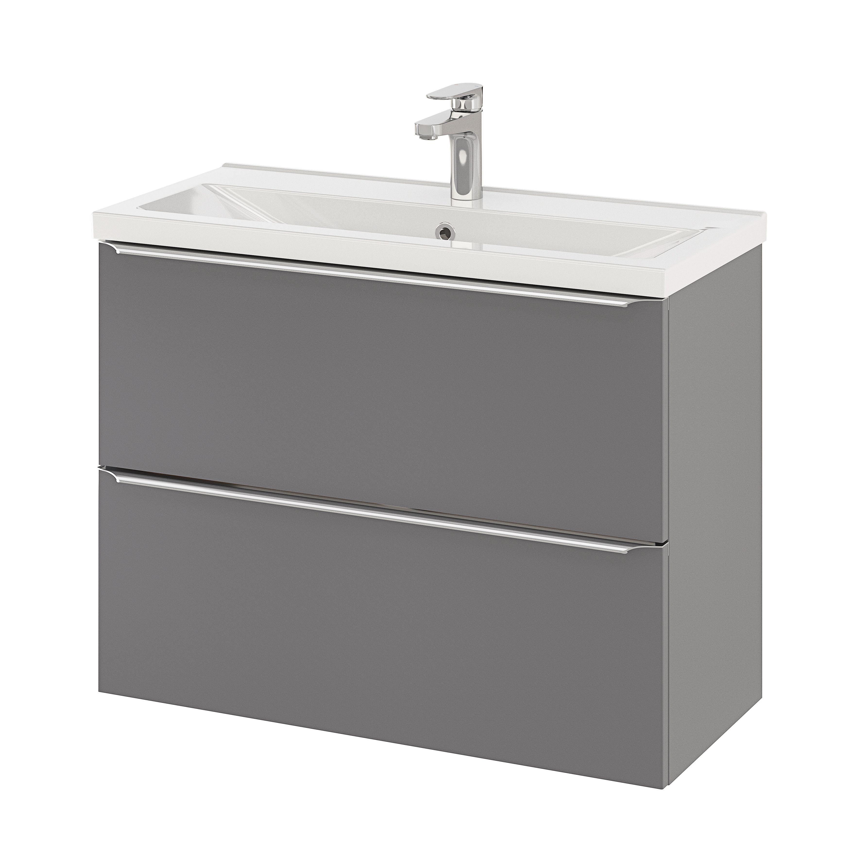 Masca lavoar GoodHome Imandra, suspendata, 80 x 36 x 60 cm, gri
