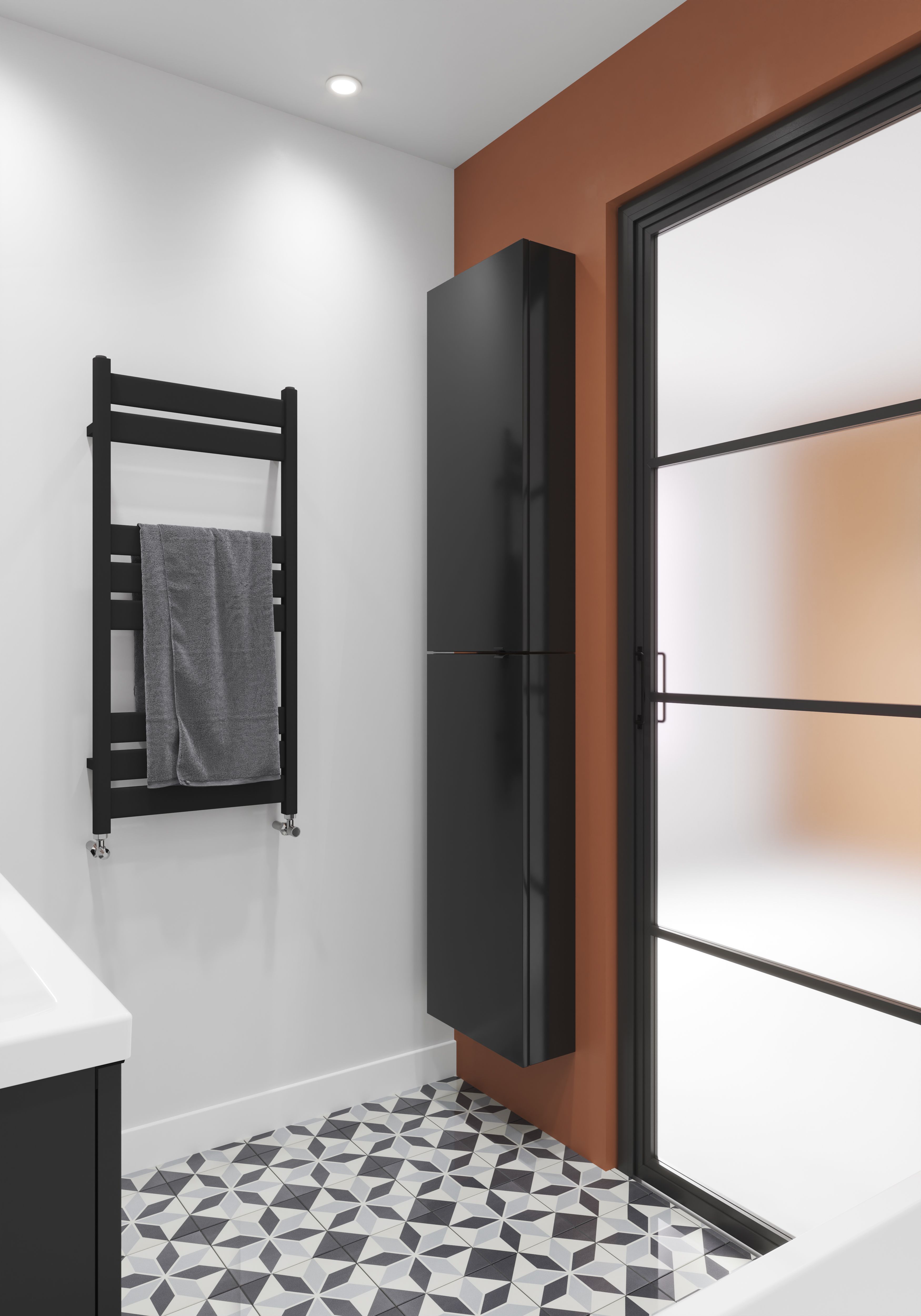 Dulap baie GoodHome Imandra, suspendat, 40 x 15 x 90 cm, negru