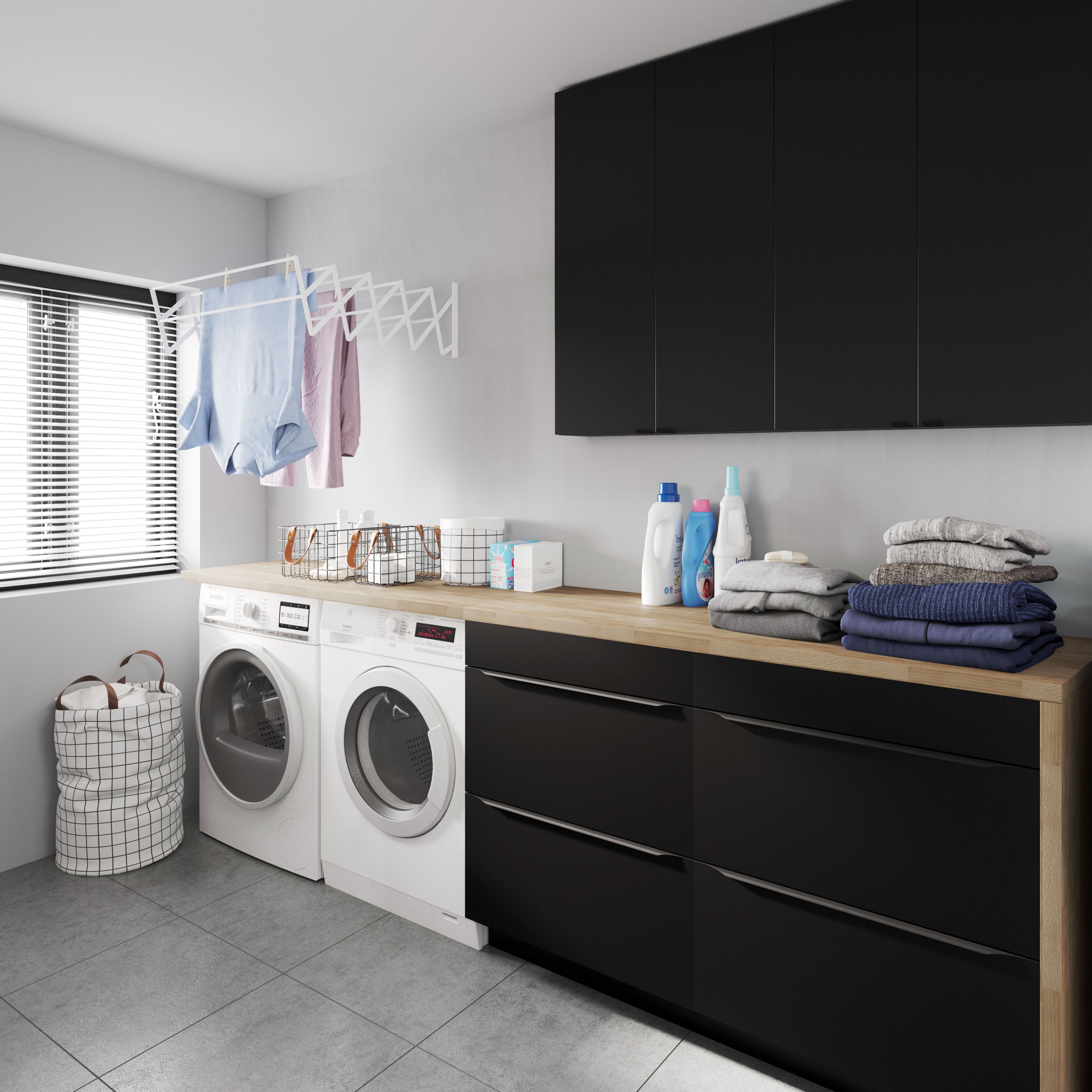 Dulap baie GoodHome Imandra, suspendat, 60 x 15 x 90 cm, negru