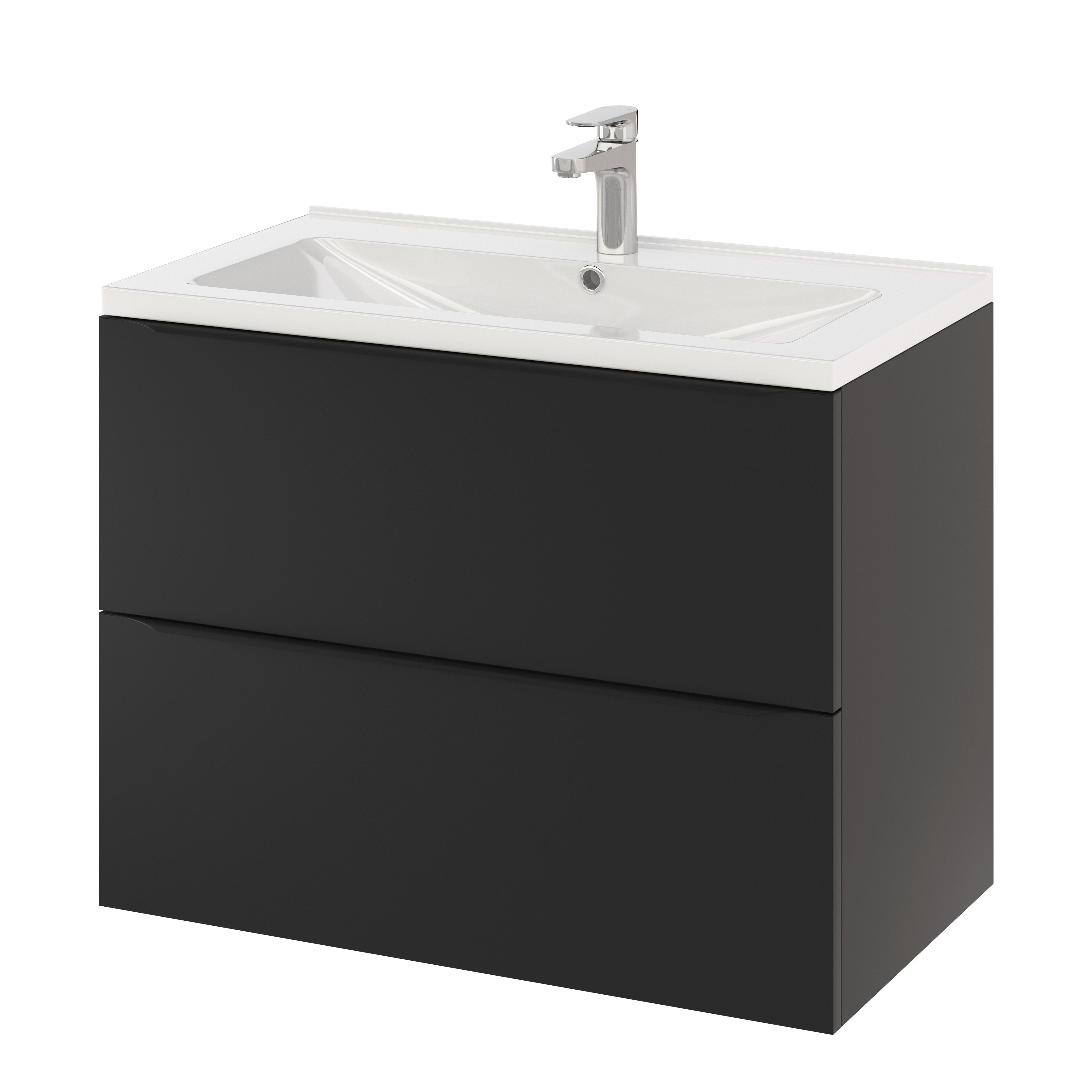 Masca lavoar GoodHome Imandra, suspendata, 80 x 45 x 60 cm, negru
