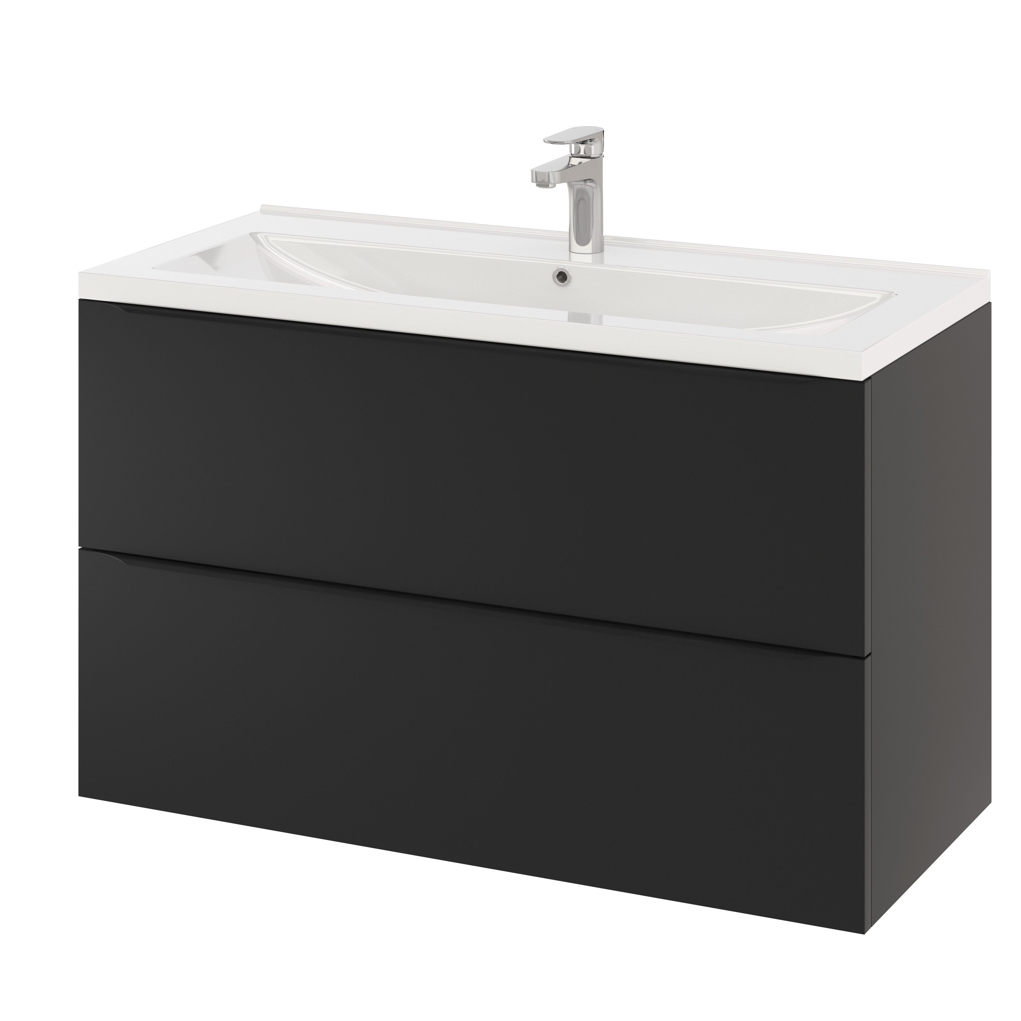 Masca lavoar GoodHome Imandra, suspendata, 100 x 45 x 60 cm, negru