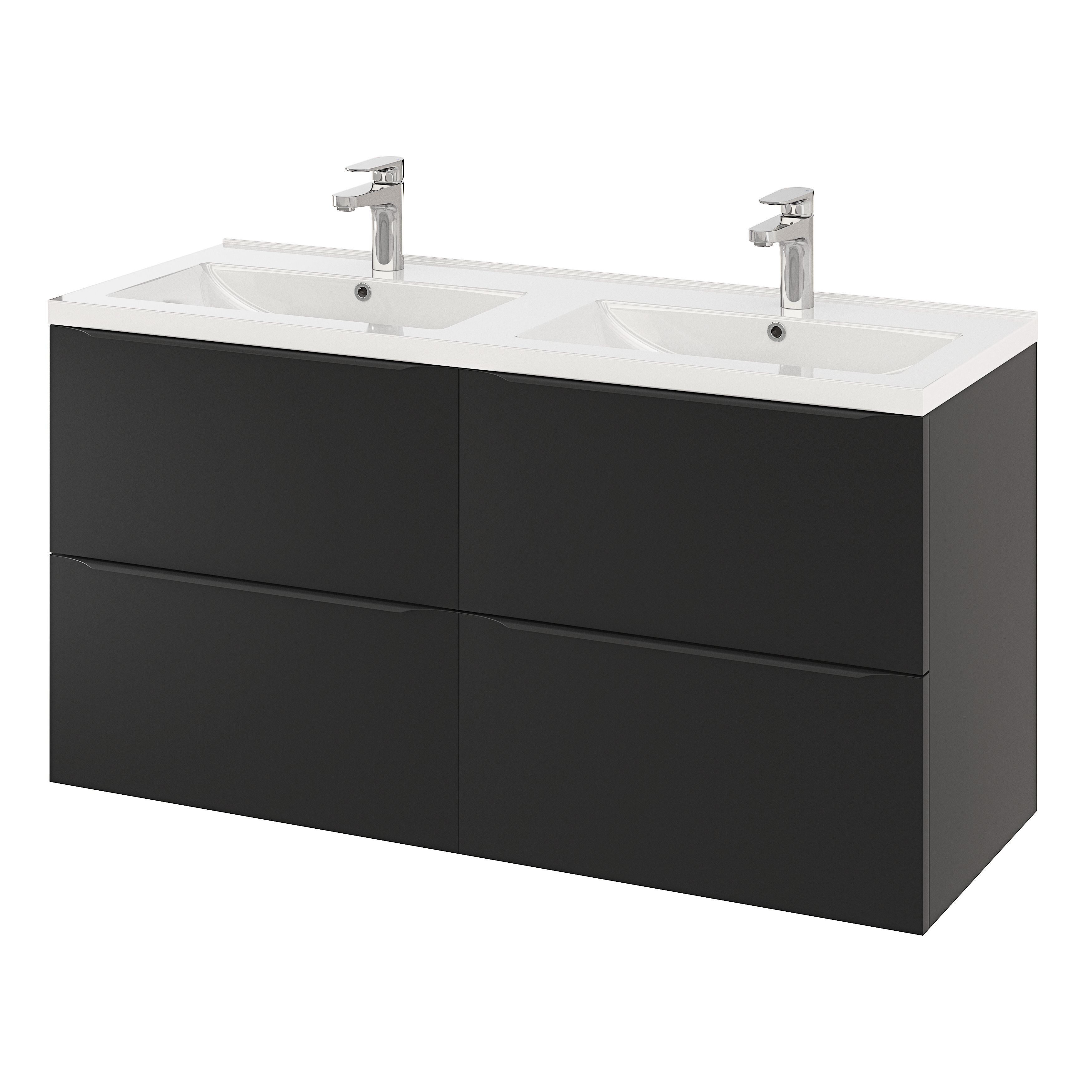 Masca lavoar GoodHome Imandra, suspendata, 120 x 45 x 60 cm, negru