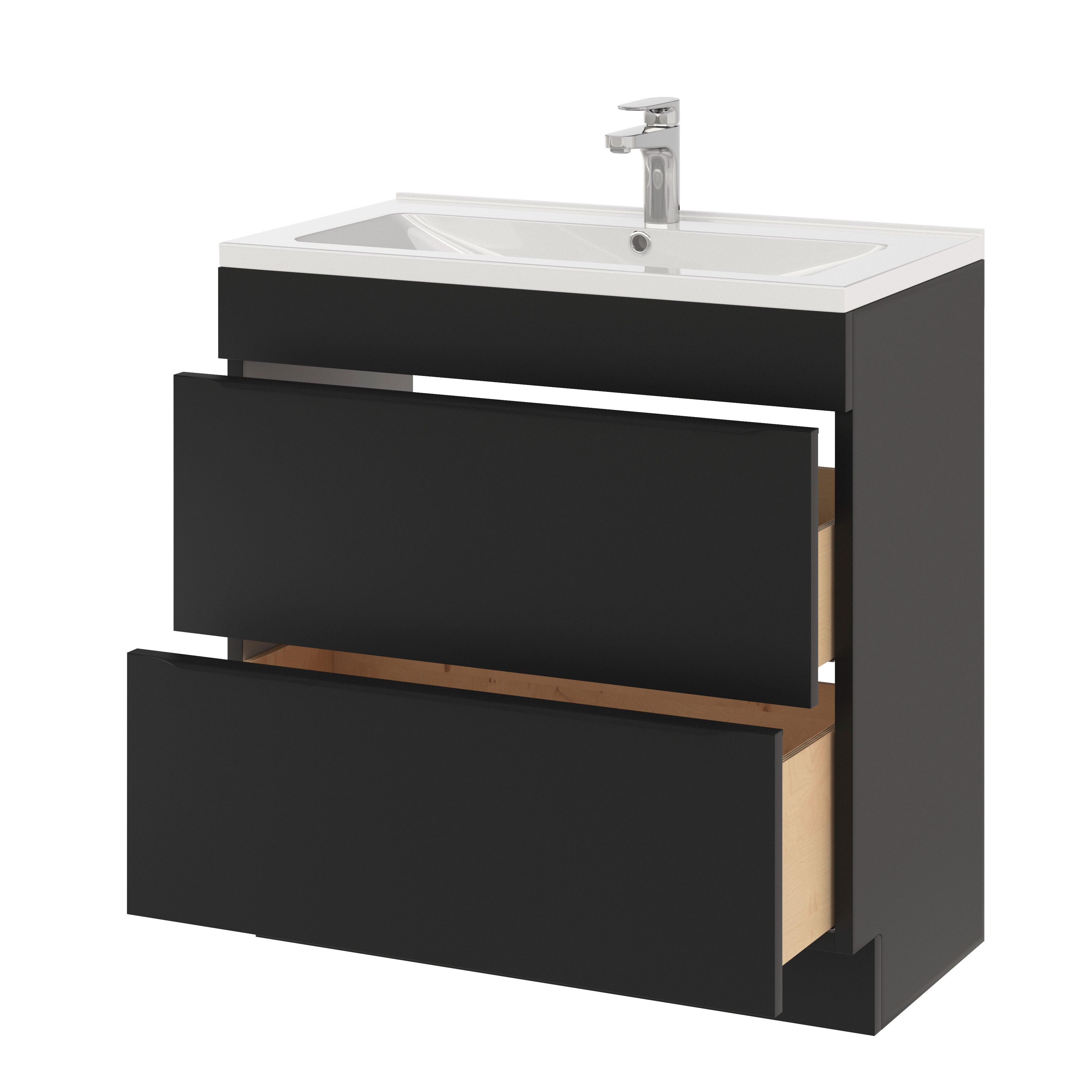 Masca lavoar GoodHome Imandra, 80 x 45 x 82 cm, negru