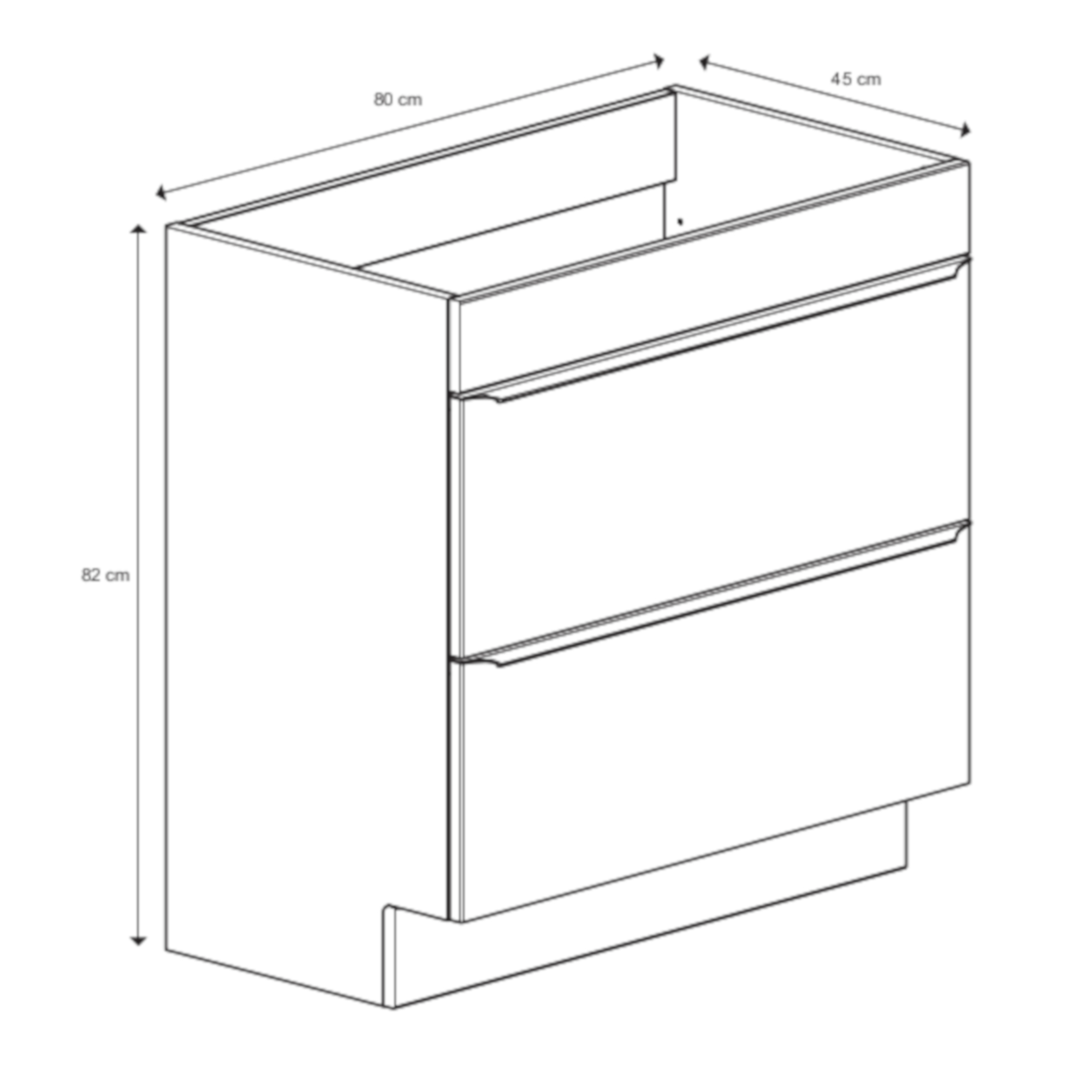 Masca lavoar GoodHome Imandra, 80 x 45 x 82 cm, nuc