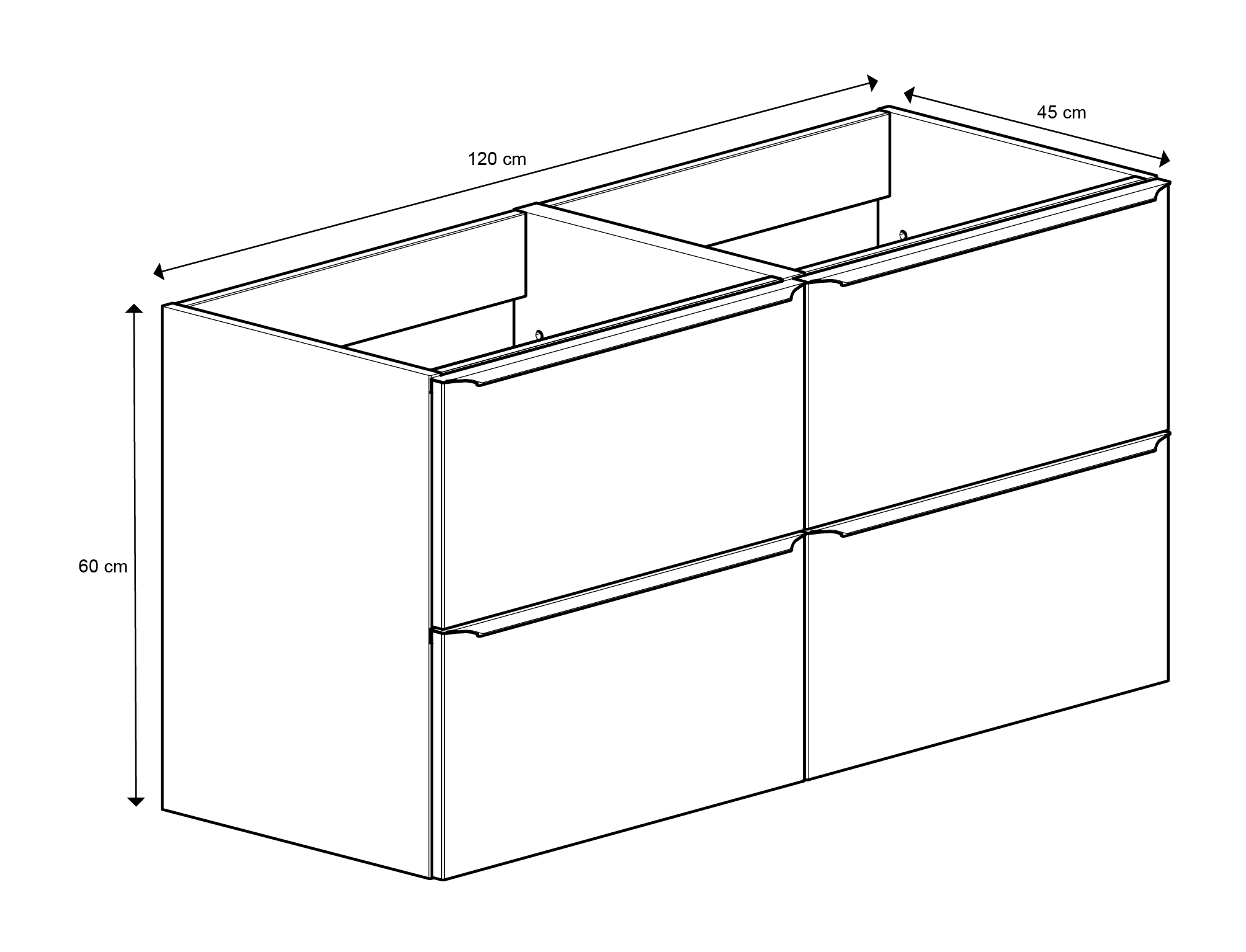 Masca lavoar GoodHome Imandra, suspendata, 120 x 45 x 60 cm, albastru