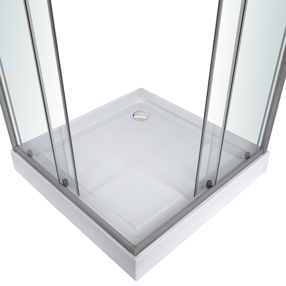 Cabina dus standard Arkell, patrata, 80 x 80 x 192 cm, sticla securizata 4mm, profil crom