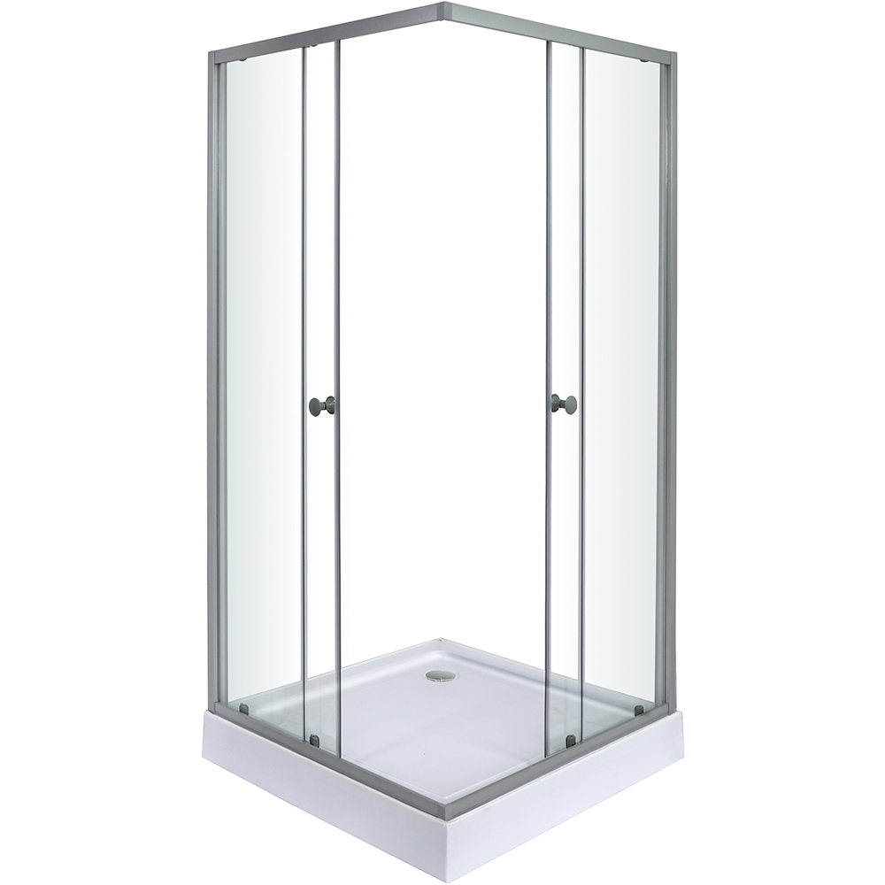 Cabina dus standard Arkell, patrata, 80 x 80 x 192 cm, sticla securizata 4mm, profil crom