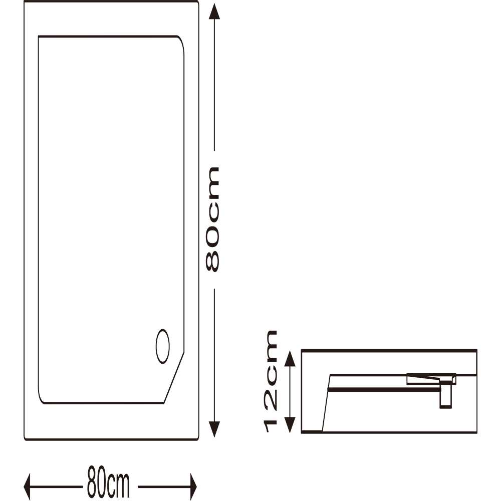 Cabina dus standard Arkell, patrata, 80 x 80 x 192 cm, sticla securizata 4mm, profil crom