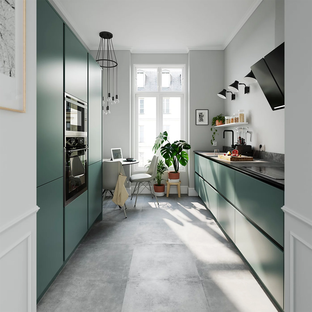 Panou terminal GOODHOME Stevia, 64 x 240 x 1.8 cm, MDF, verde