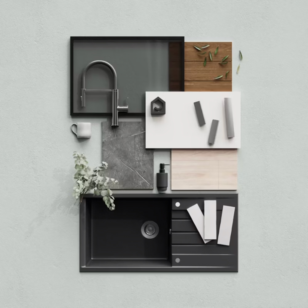 Front usa GOODHOME Stevia, MDF, 60 x 80 x 1.8 cm, sandstone mat