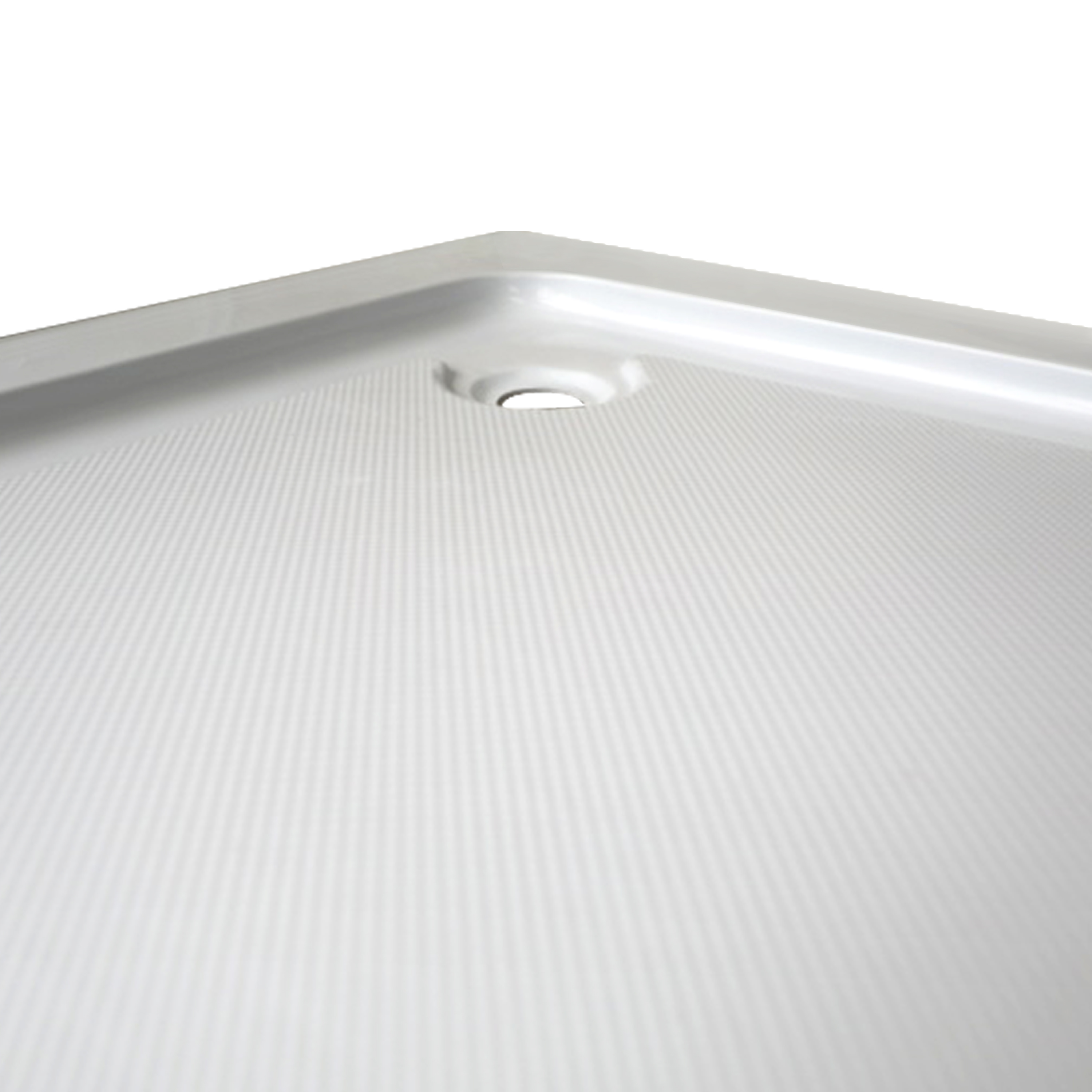 Cabina dus standard WEDDELL, semirotunda, profil aluminiu, sticla securizata, 90 x 90 x 192 cm, alb