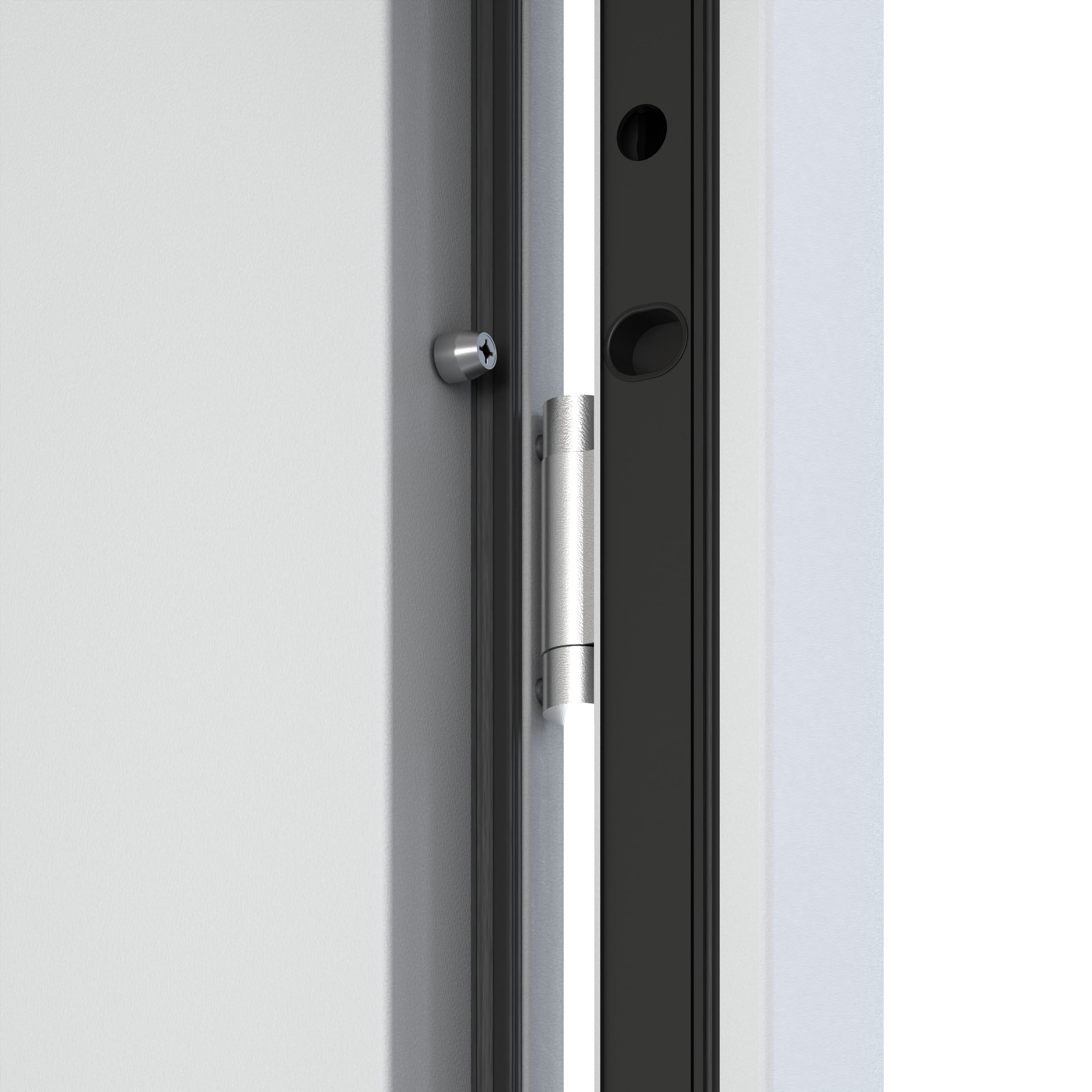 Usa exterior FORTIA Pasni, cu geam, stanga, 88 x 208 cm, alb
