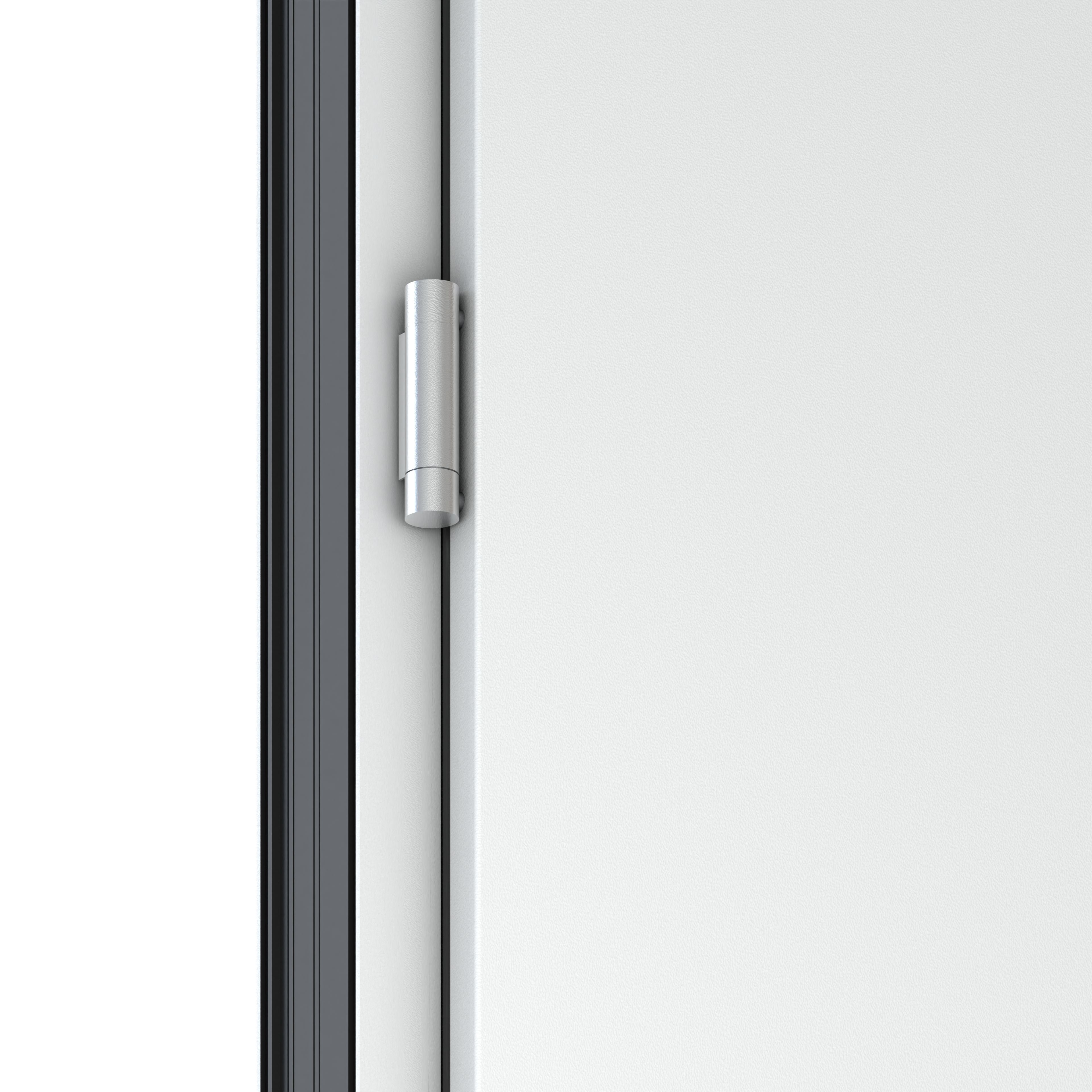 Usa exterior FORTIA Pasni, cu geam, stanga, 88 x 208 cm, alb