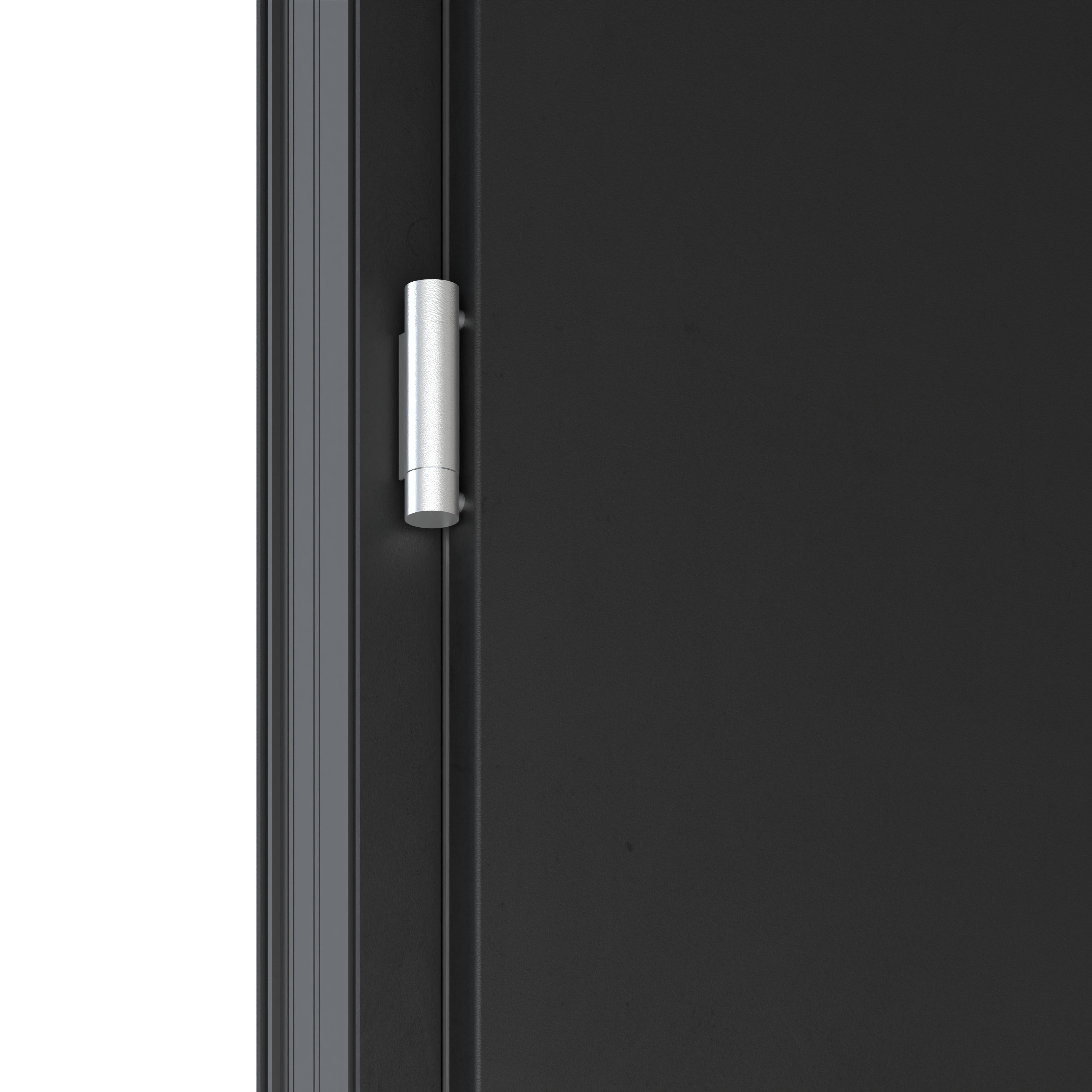 Usa exterior FORTIA Pasni, cu geam, dreapta, 88 x 208 cm, antracit