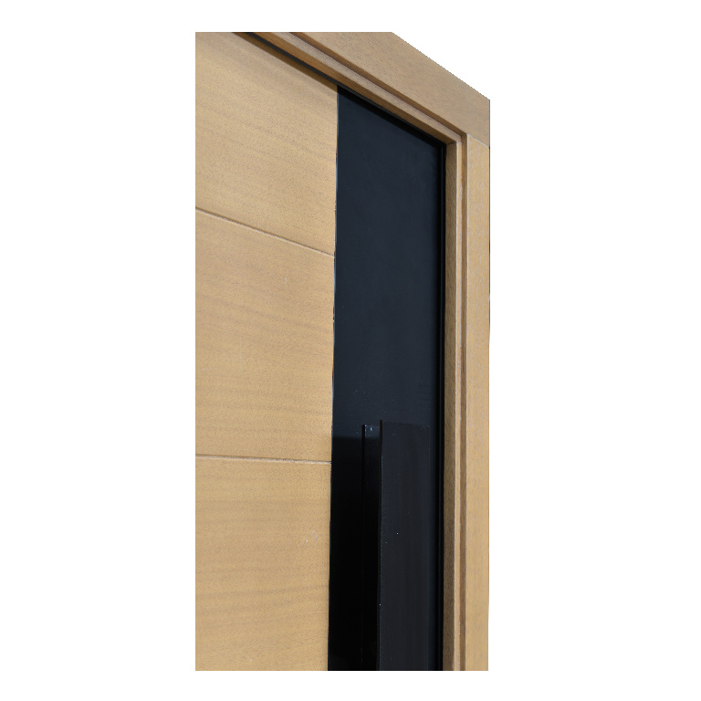 Usa exterior FORTIA Sassel, fara geam, dreapta, lemn, 88 x 205 cm, stejar