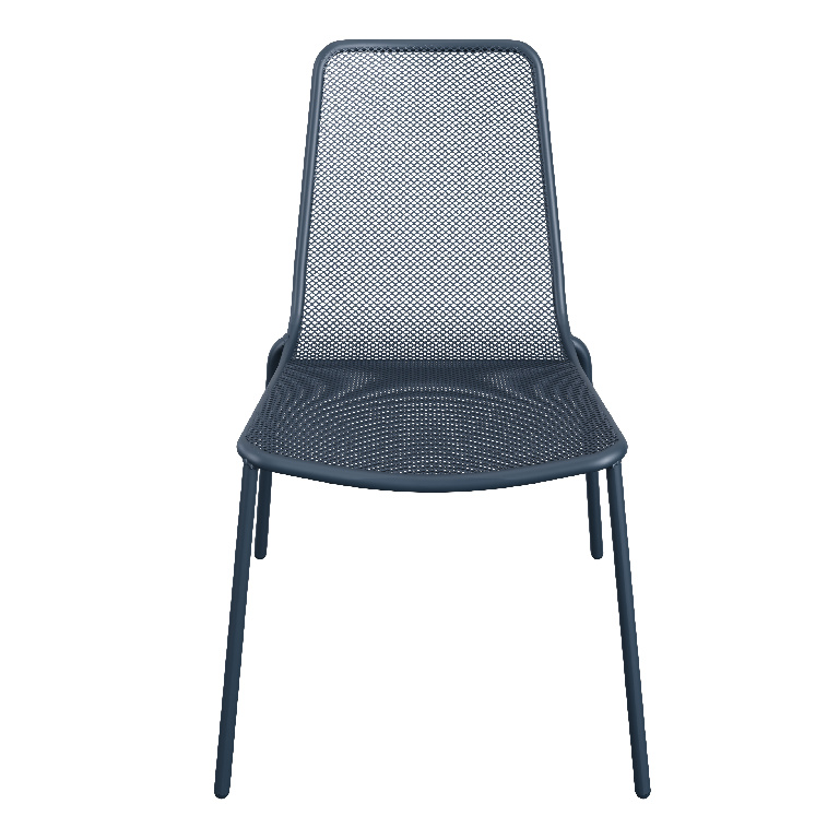 Scaun terasa GOODHOME Kilifi, metal, 55.1 x 80 x 60 cm, albastru