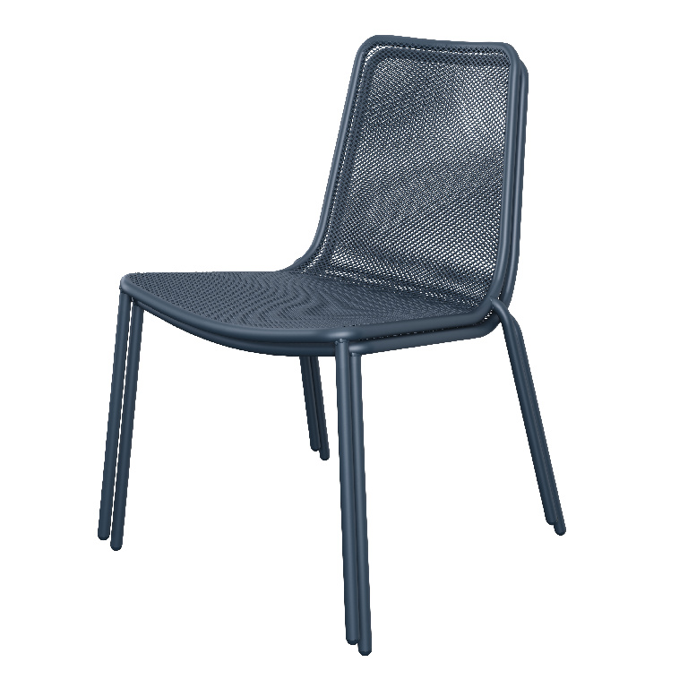 Scaun terasa GOODHOME Kilifi, metal, 55.1 x 80 x 60 cm, albastru