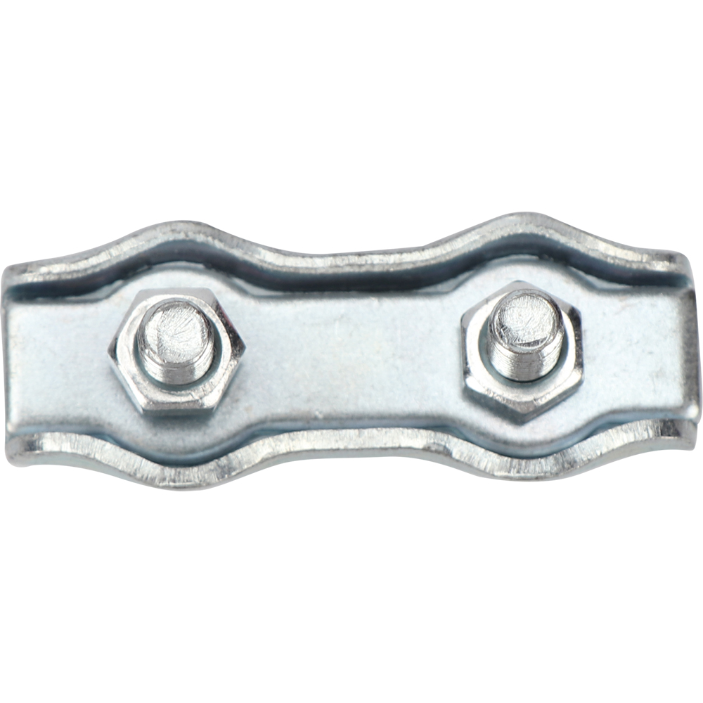 Clema dubla cabluri DIALL, 4mm, otel, 2 bucati