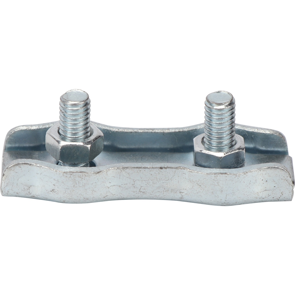 Clema dubla cabluri DIALL, 4mm, otel, 2 bucati