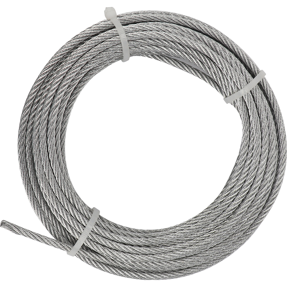 Cablu otel galvanizat DIALL, 4 mm x 20 m, 6x7, argintiu