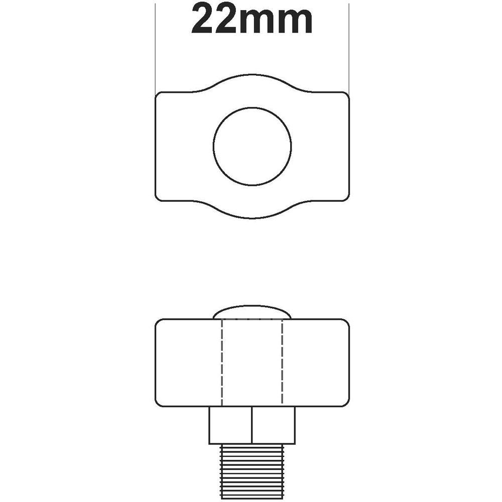 Clema simpla cabluri DIALL, 4mm, otel, 2 bucati