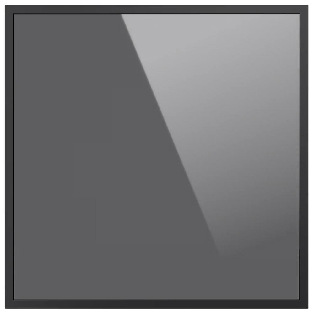 Front usa GOODHOME Winterana, Sticla cu striatii, aluminiu, 60 x 71.5 x 2 cm, negru