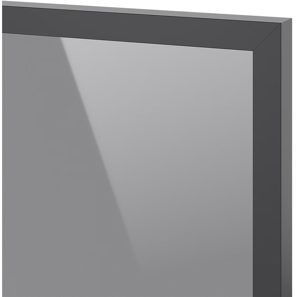Front usa GOODHOME Winterana, Sticla cu striatii, aluminiu, 30 x 71.5 x 2 cm, negru
