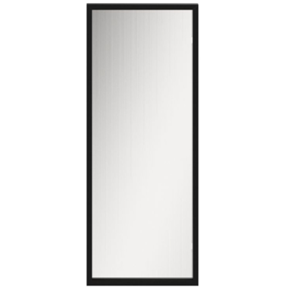 Front usa GOODHOME Winterana, Sticla cu striatii, aluminiu, 60 x 89.5 x 2 cm, negru