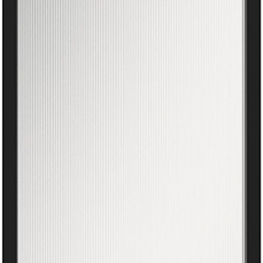 Front usa GOODHOME Winterana, Sticla cu striatii, aluminiu, 30 x 71.5 x 2 cm, negru
