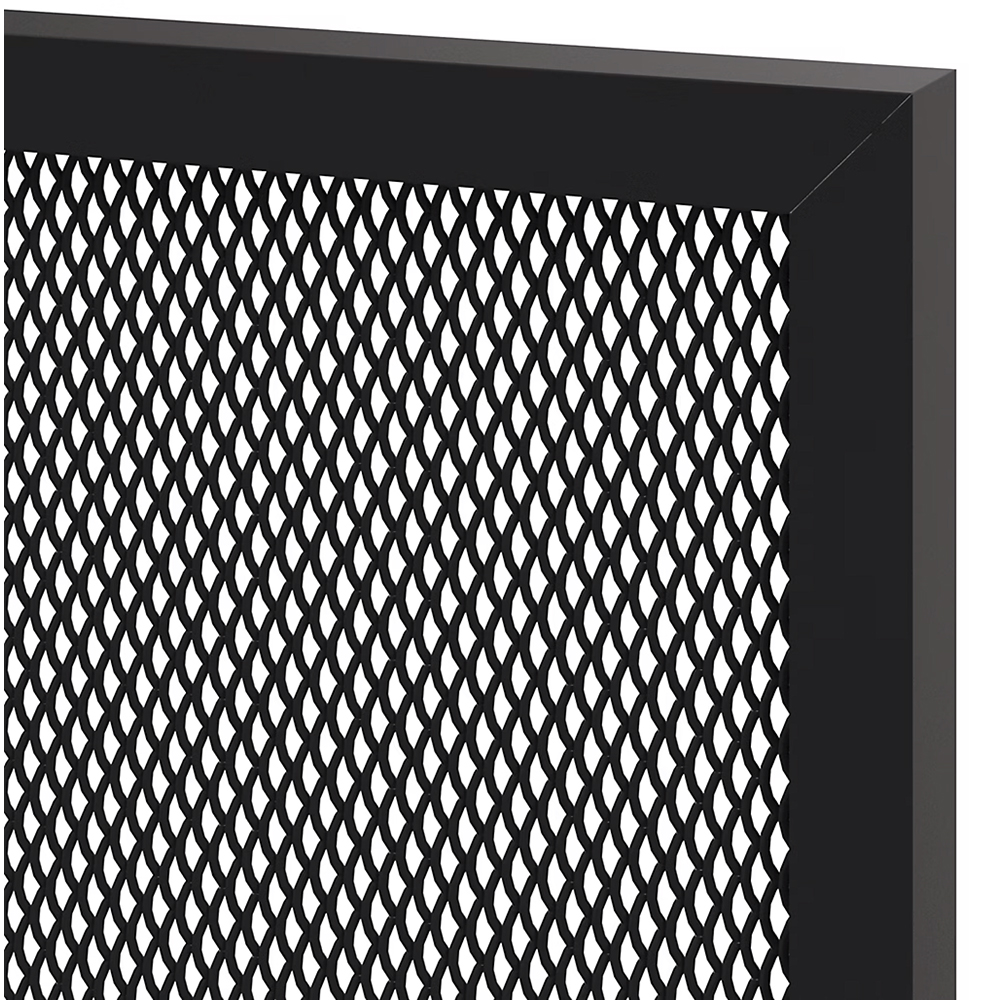 Front usa GOODHOME Winterana, Otel mesh, aluminiu, 50 x 89.5 x 2 cm, negru