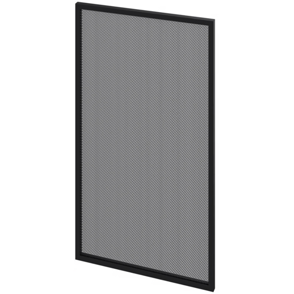 Front usa GOODHOME Winterana, Otel mesh, aluminiu, 50 x 89.5 x 2 cm, negru
