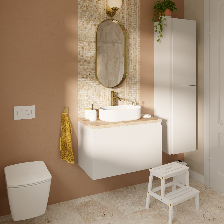 Masca lavoar GoodHome Levanna, suspendata, 80 x 45 x 48 cm, alb