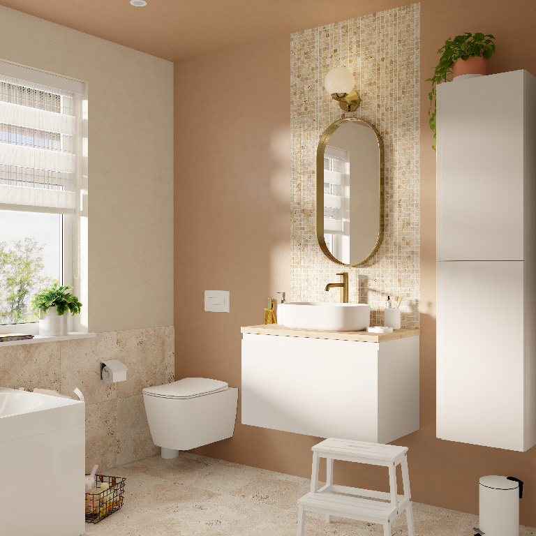 Masca lavoar GoodHome Levanna, suspendata, 80 x 45 x 48 cm, alb