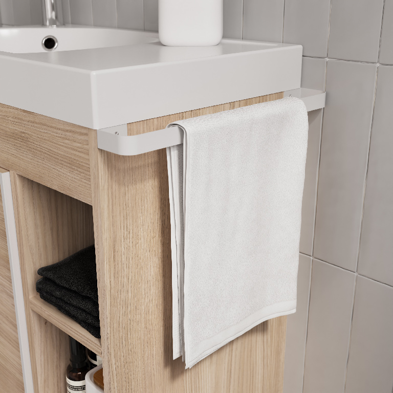  Masca lavoar GoodHome Maza, MDF, 65 x 36 x 82 cm, natur