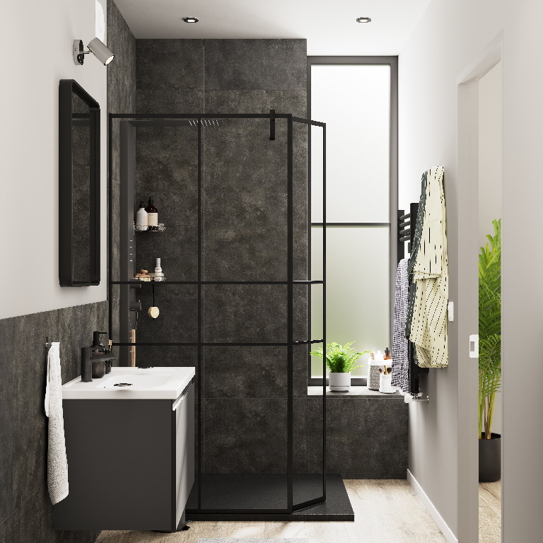 Masca lavoar GoodHome Levanna, suspendata, 80 x 45 x 48 cm, antracit