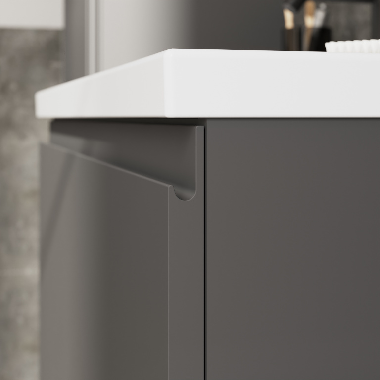 Masca lavoar GoodHome Levanna, suspendata, 80 x 45 x 48 cm, antracit
