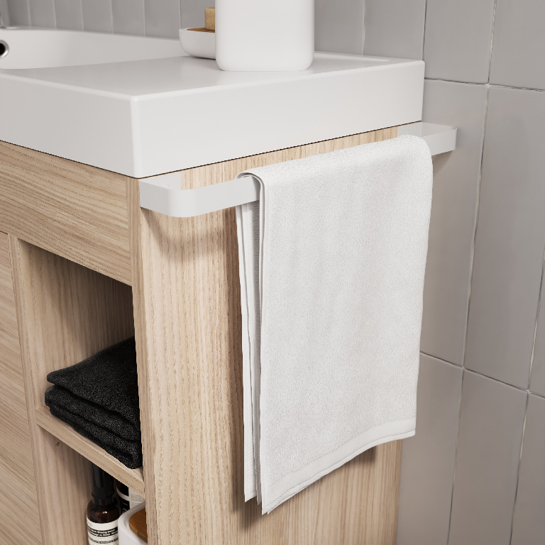 Masca lavoar GoodHome Maza, MDF, 85 x 36 x 82 cm, natur