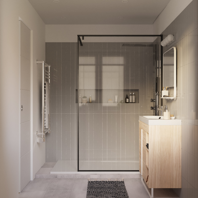 Masca lavoar GoodHome Maza, MDF, 85 x 36 x 82 cm, natur