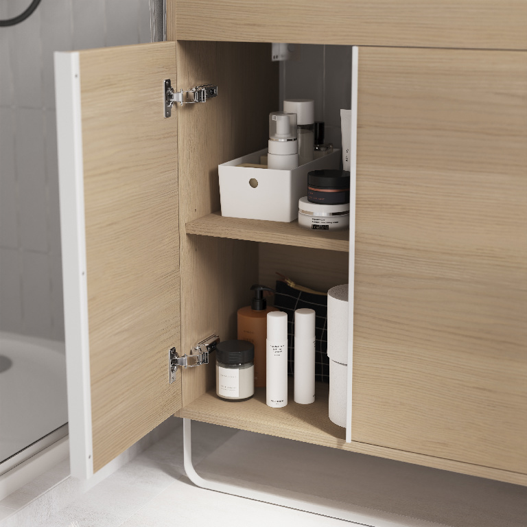 Masca lavoar GoodHome Maza, MDF, 85 x 36 x 82 cm, natur