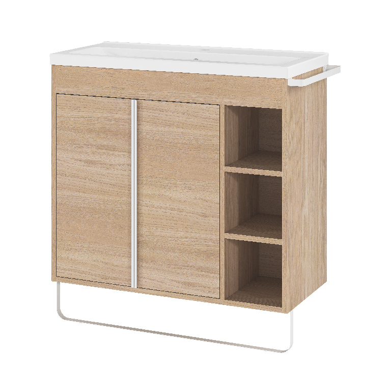 Masca lavoar GoodHome Maza, MDF, 85 x 36 x 82 cm, natur