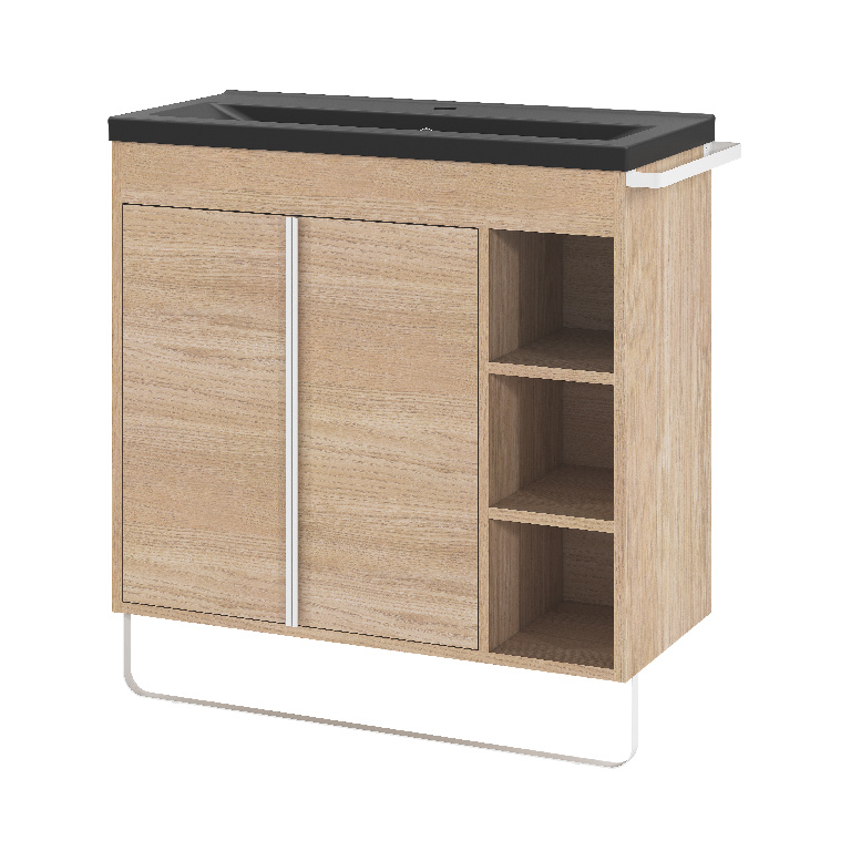 Masca lavoar GoodHome Maza, MDF, 85 x 36 x 82 cm, natur