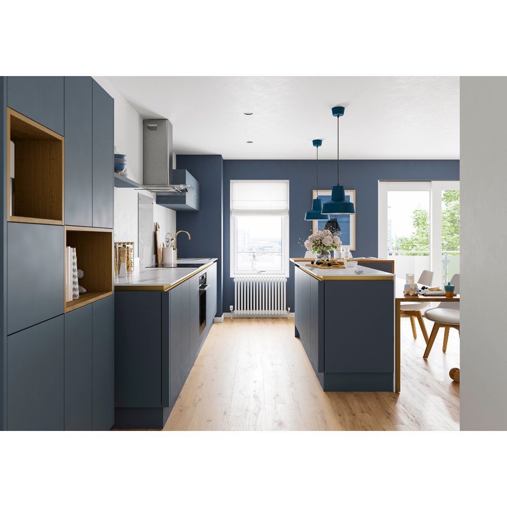 Front usa GOODHOME Alisma, MDF, 60 x 71.5 x 1.8 cm, albastru mat