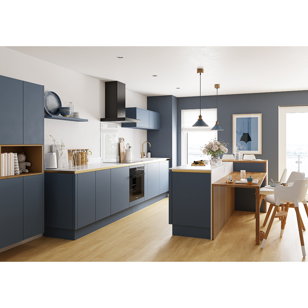 Front usa GOODHOME Alisma, MDF, 60 x 71.5 x 1.8 cm, albastru mat