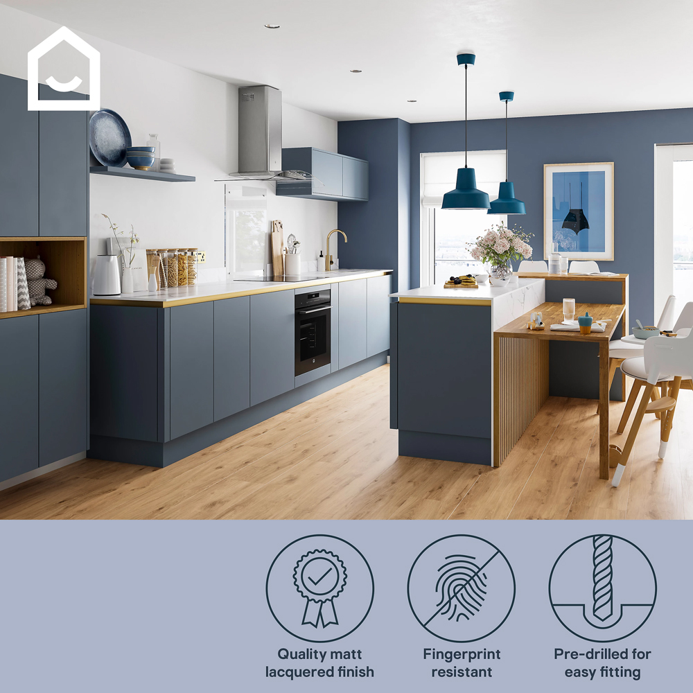 Front usa GOODHOME Alisma, MDF, 40 x 35.6 x 1.8 cm, albastru