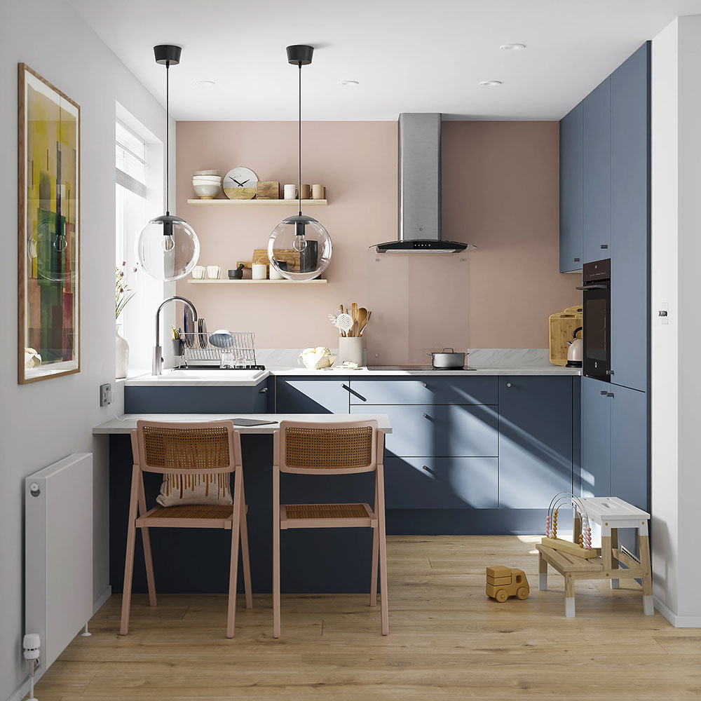 Panou GOODHOME Alisma, 32 x 90 x 1.8 cm, MDF, albastru