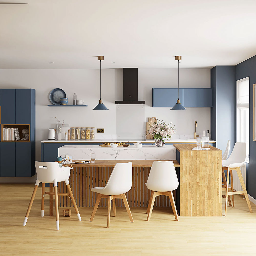 Panou GOODHOME Alisma, 32 x 90 x 1.8 cm, MDF, albastru